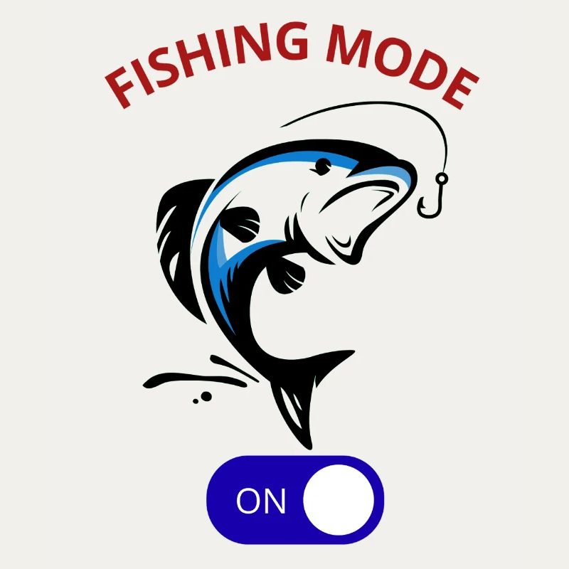 Angelmodus aktiviert Cool Angler Fish Hook Tee
