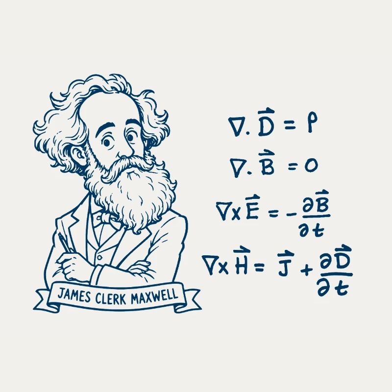 Maxwell and equations in blue