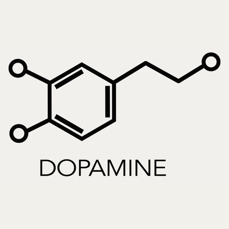 Dopamine Molecule Minimalist Science Design