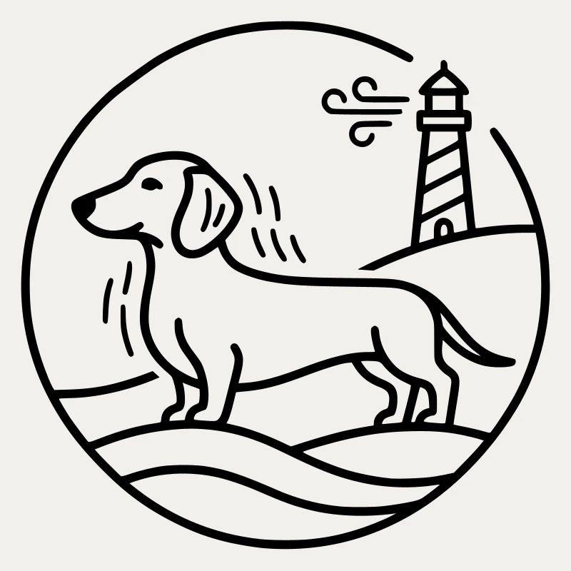 Dackel an de See 