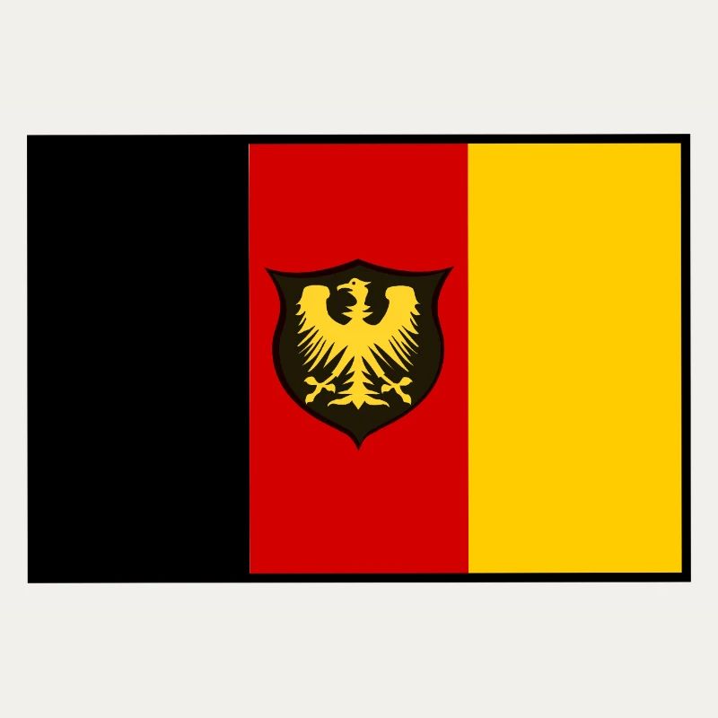 Eagle Flag BlackRedGold Shield