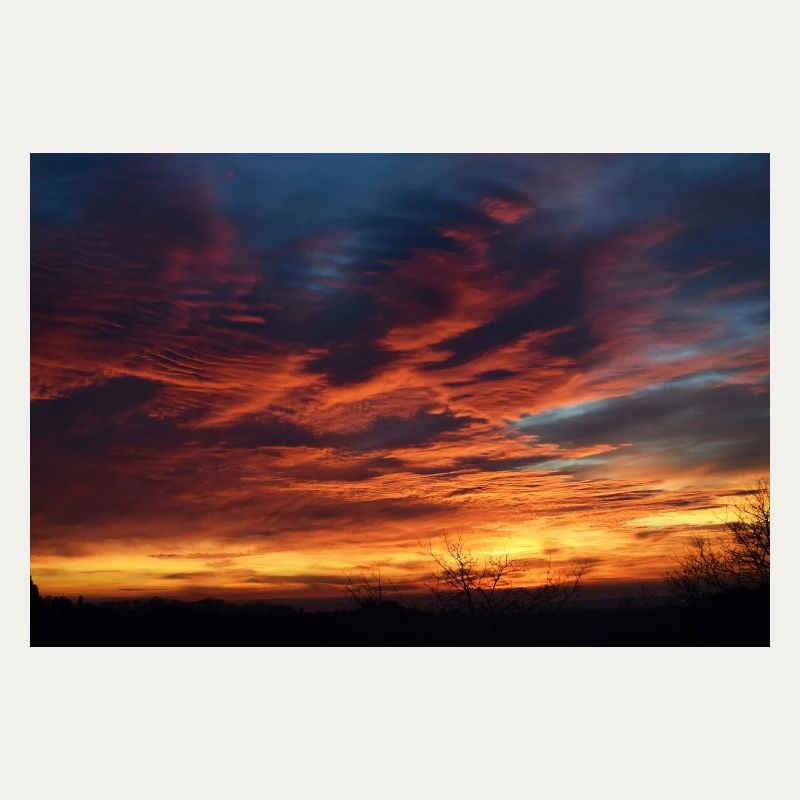 Sunset magic in the evening
