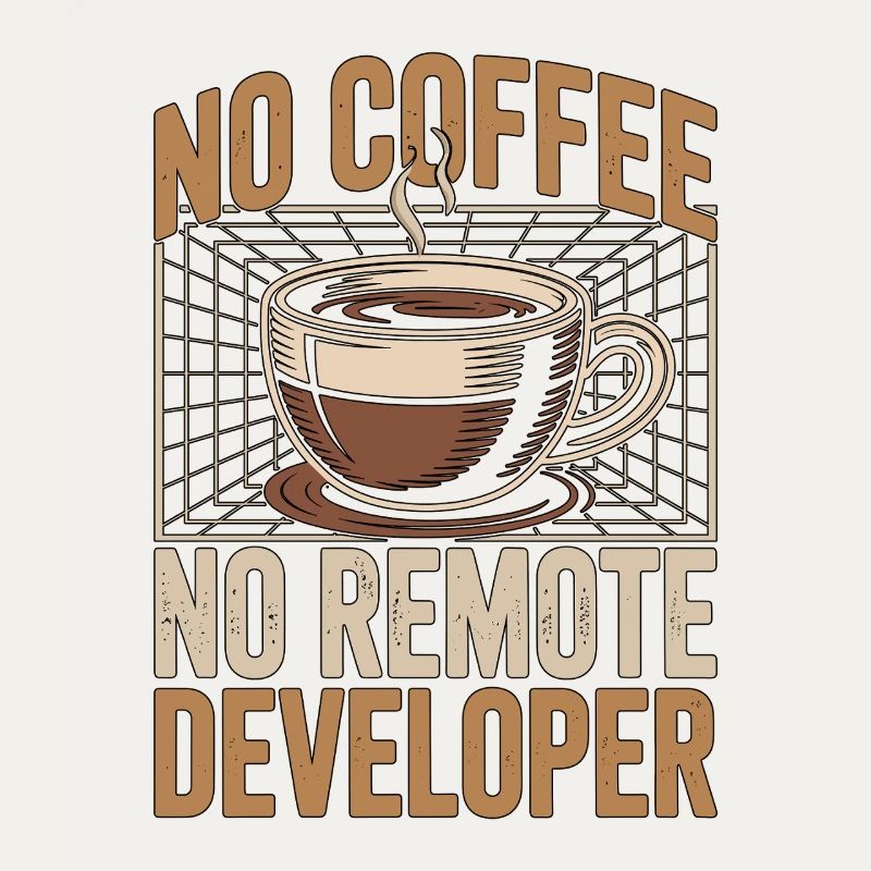 Remote Developer No Coffee Programmer Coffee Lover