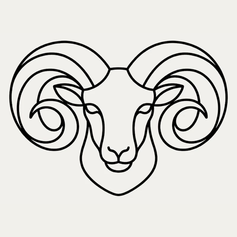 Strong ram's head