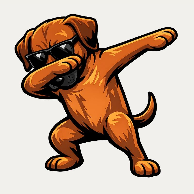 Dabbing Rhodesian Ridgeback