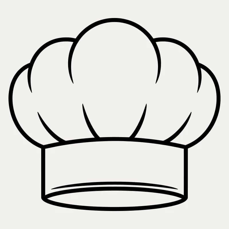 Conception d’icônes vectorielles de chapeau de chef