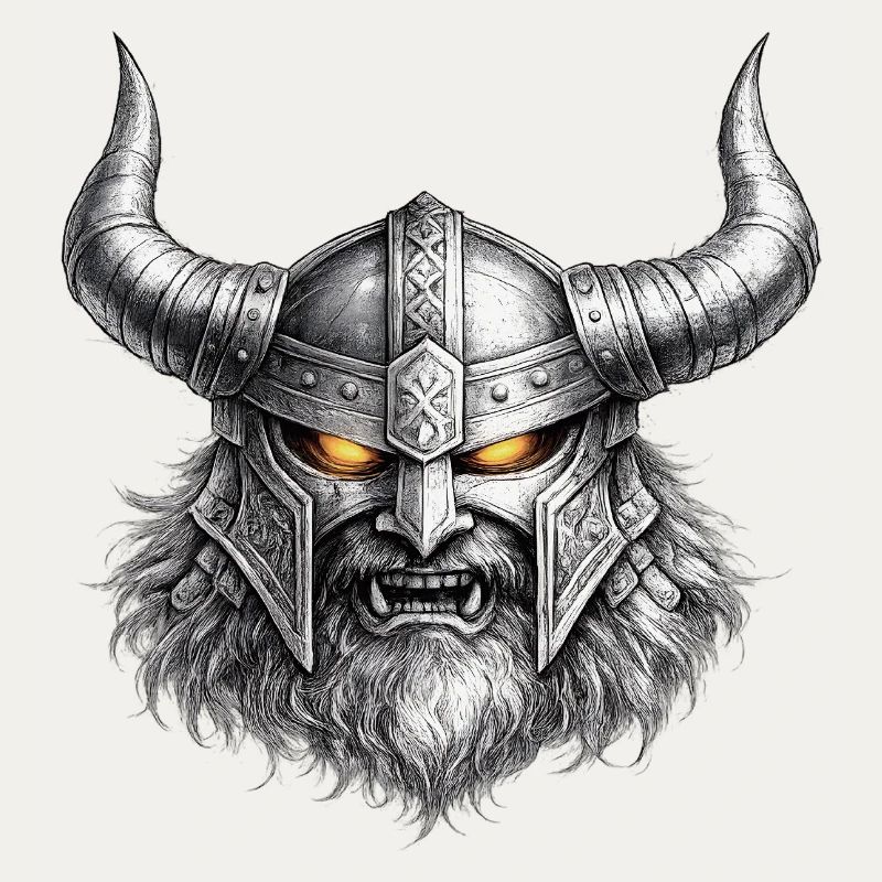 Wikinger-Kriegerhelm-Emblem
