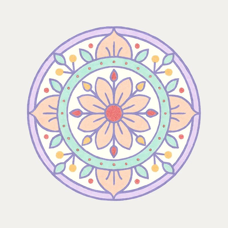 Mandala with risograph effect