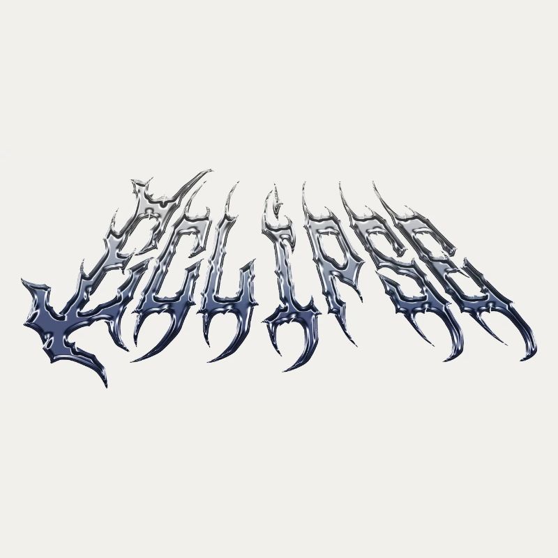 Eclipse - cold metal chrome text