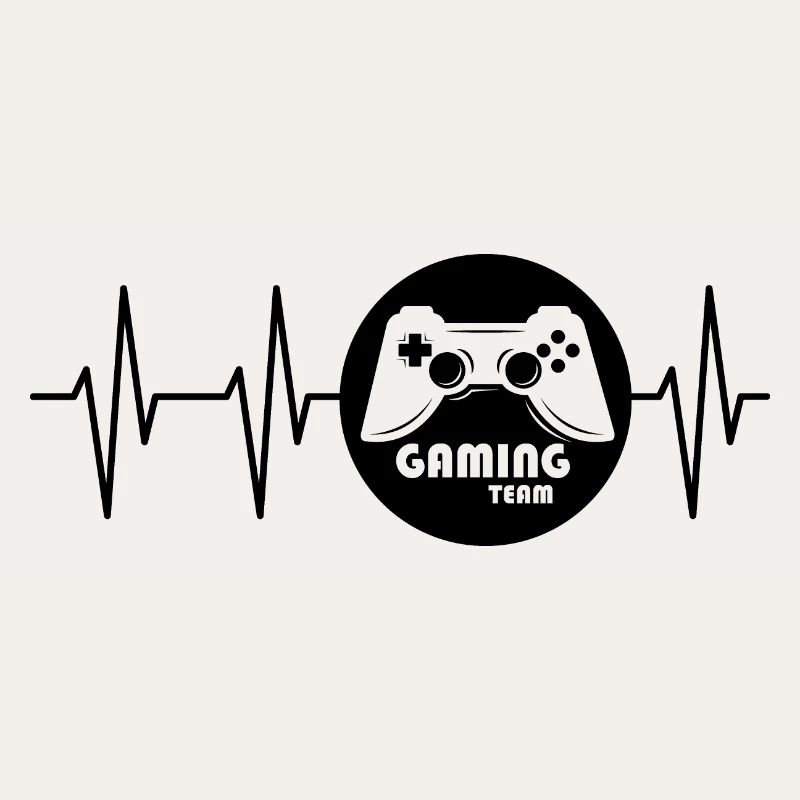 pulse gaming heartbeat controller icon icon logo