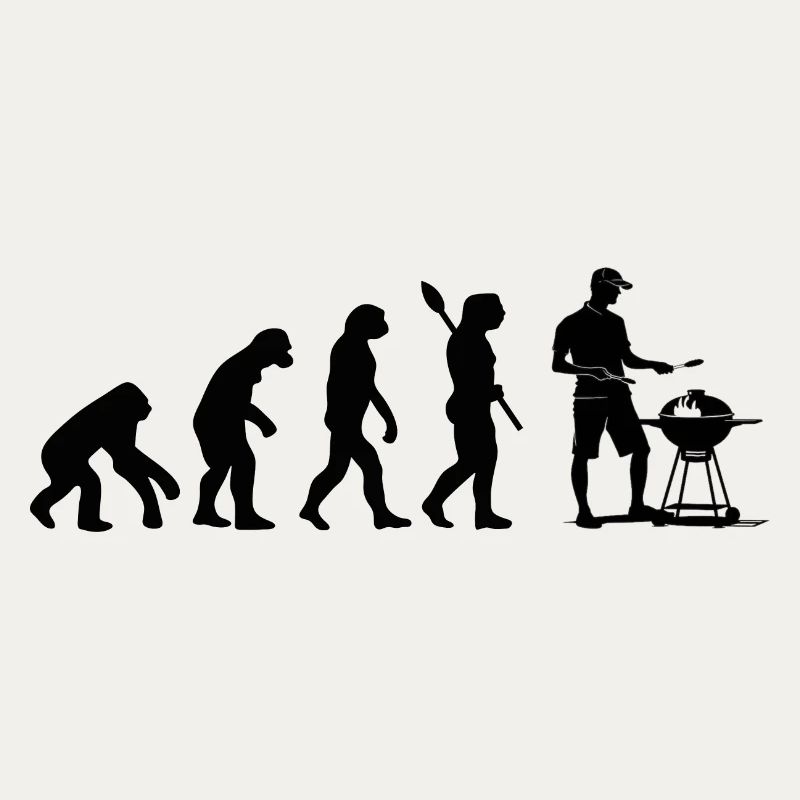 Funny Human Evolution Grill Master BBQ Lover