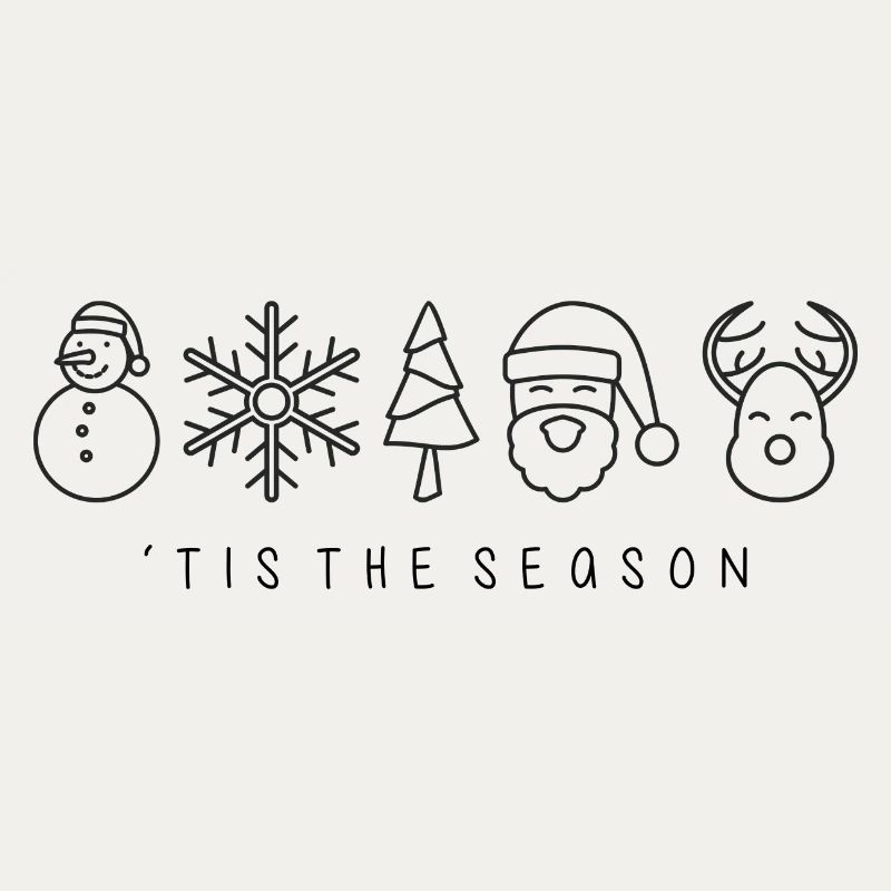 Ensemble d’icônes de vacances d’hiver