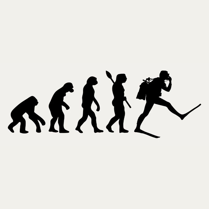 Scuba Diver Funny Human Evolution