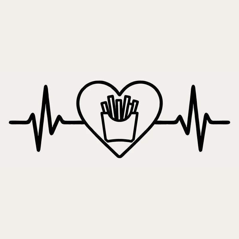 Frites Coeur Restauration rapide Collation