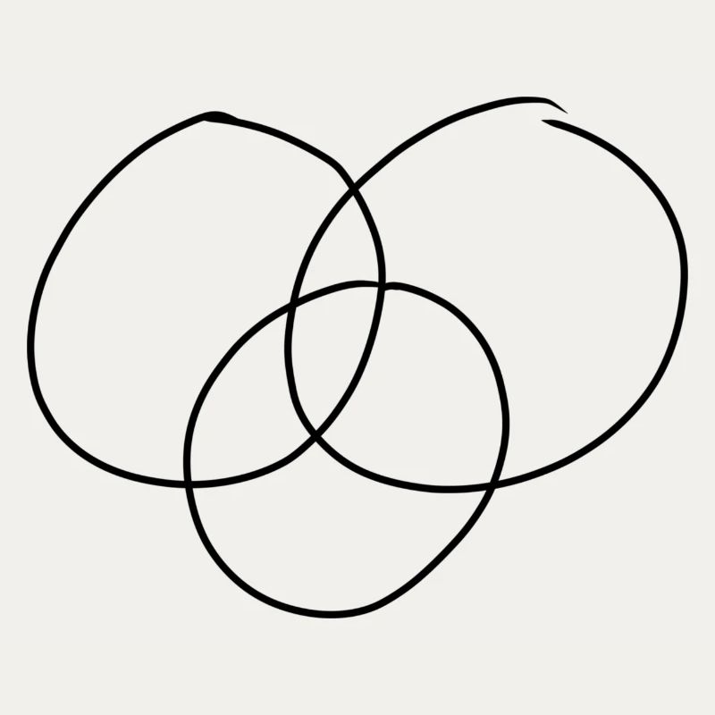 three circles form a circle