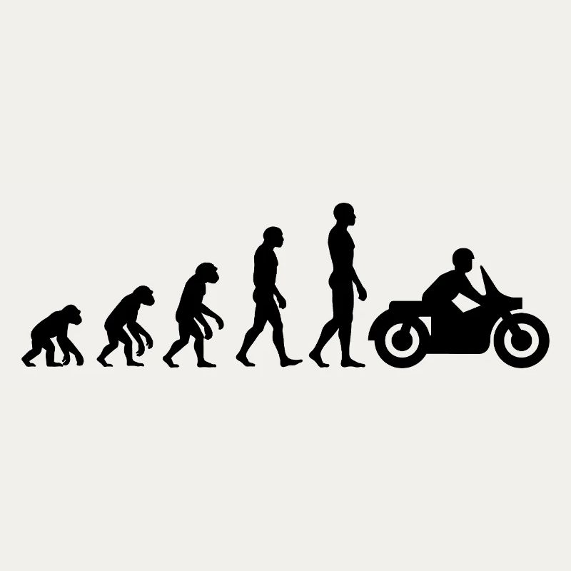 EVOLUTION: FROM APE TO MOTORCYCLIST!
