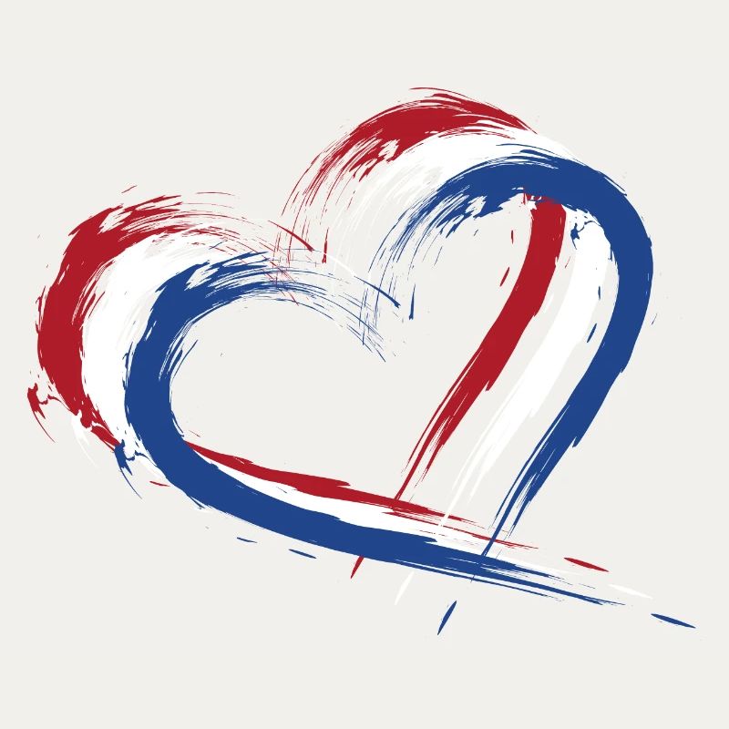 Drapeau, de, pays-bas, drapeau, couleurs, coeur