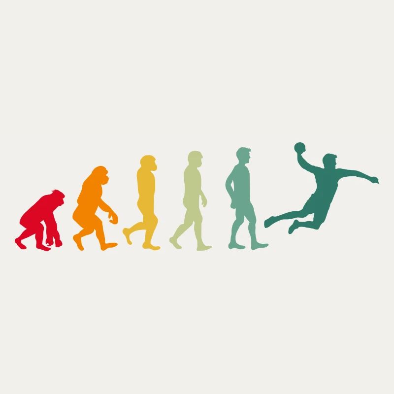 Handball evolution development handball players retro