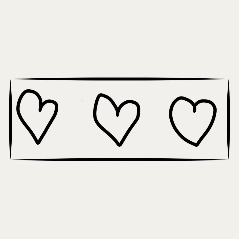 Three Hearts Heart Rectangle