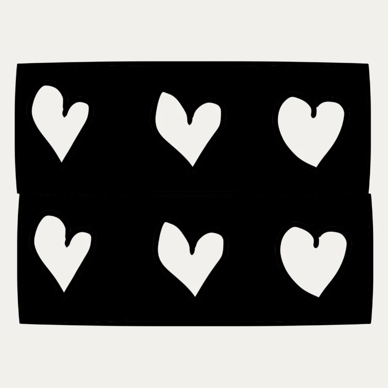 Six Hearts Heart Rectangle Pattern Shape