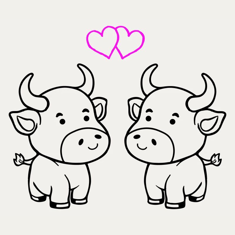 vache bébé amour