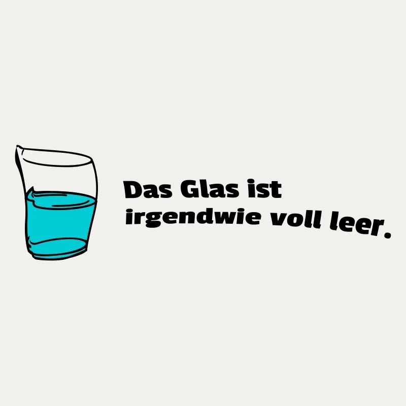 Glas voll leer