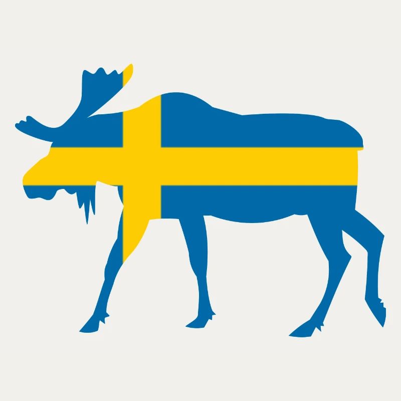 Elk Suède Drapeau Vacances