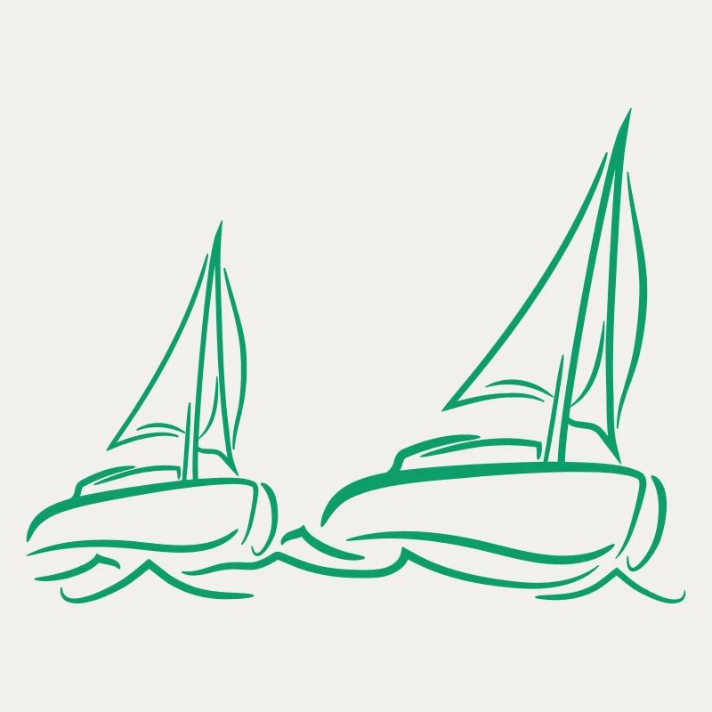 Deux navires Régate par équipe Régate de voile de compétition