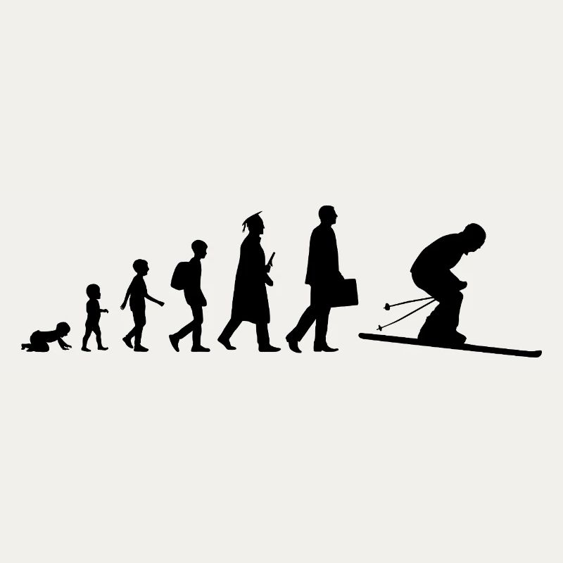 Skifahrer Evolution
