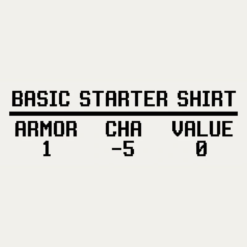  Funny RPG Basic Starter Shirt Stat Block Video