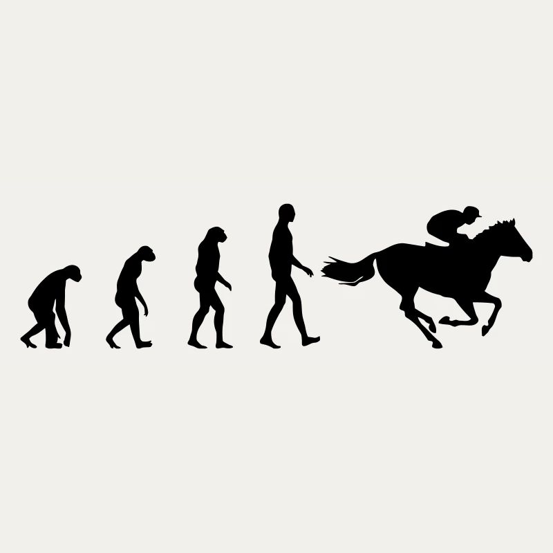 Évolution de l'homme vers le cavalier pro