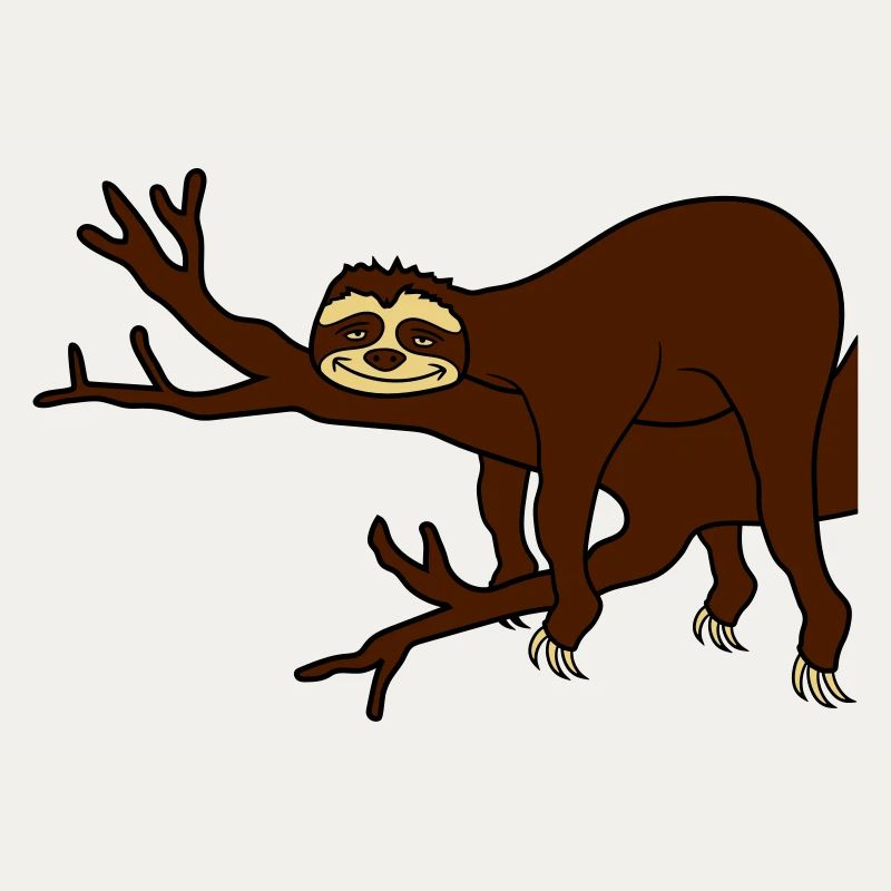 ast tree sloth relax muede chillen haengen