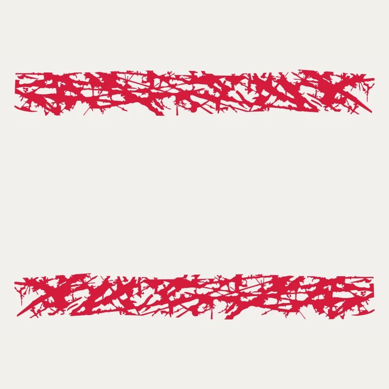 2 red stripe line bar underlined frame around