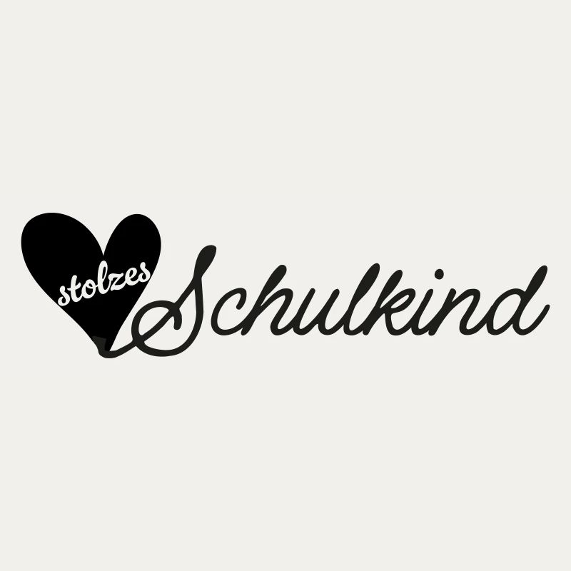 stolzes Schulkind schwarz
