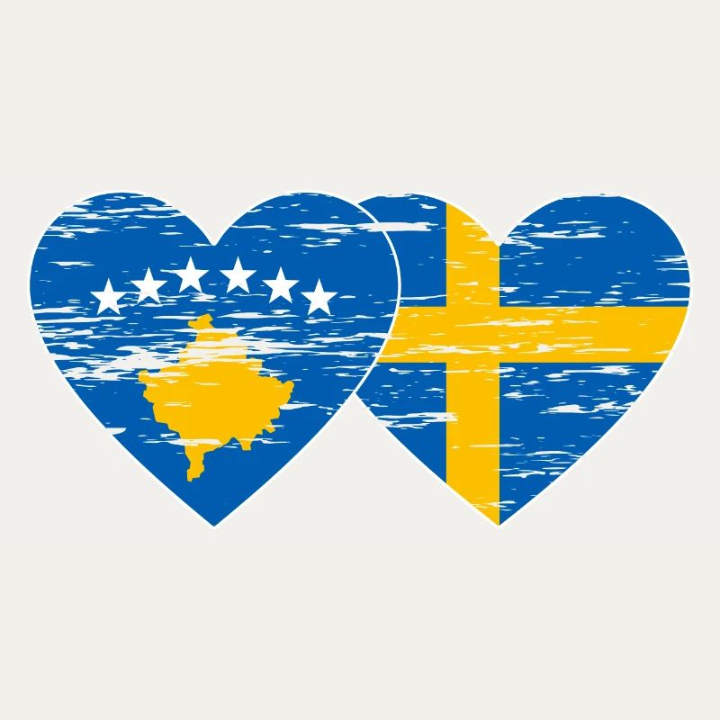 Kosovo Suède Drapeau utilisé