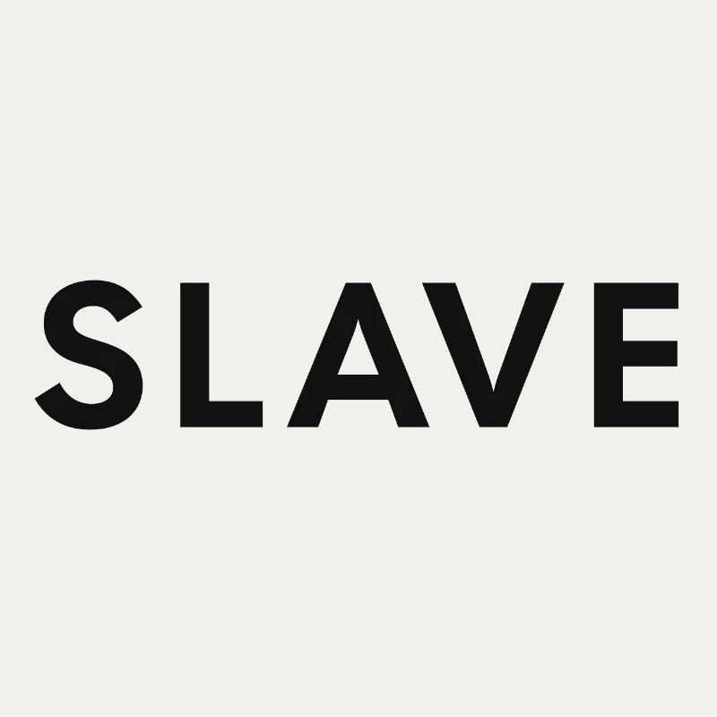 Bold “SLAVE” Typography – Submissive Pride