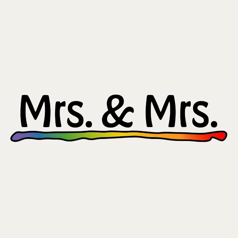 Lesbian Wedding - Rainbow Mrs and Mrs