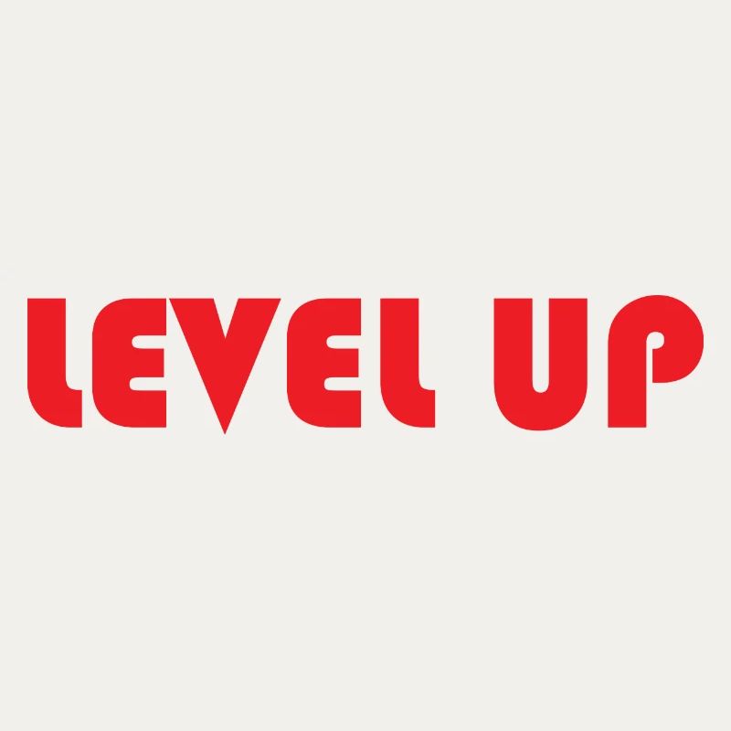 LEVEL UP-Red Text