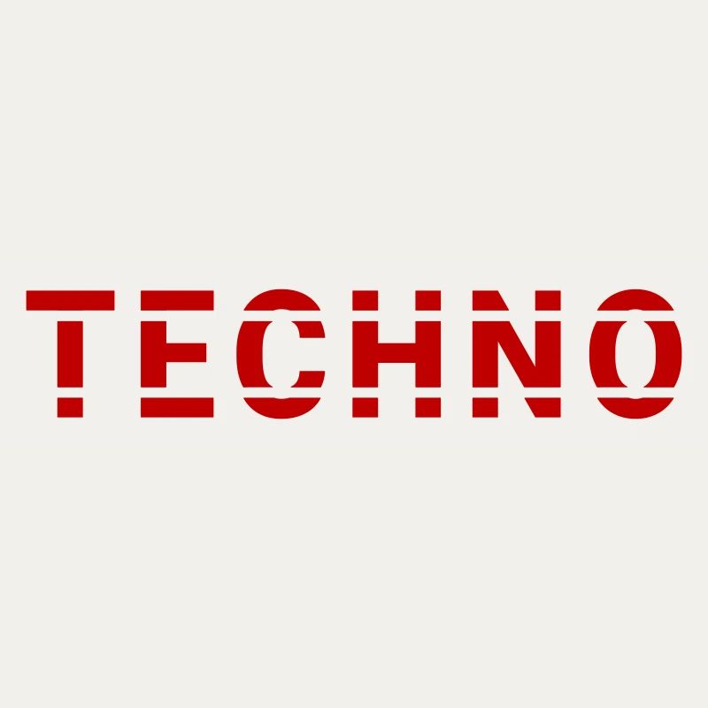 Design de lettrage techno pour ravers et électro