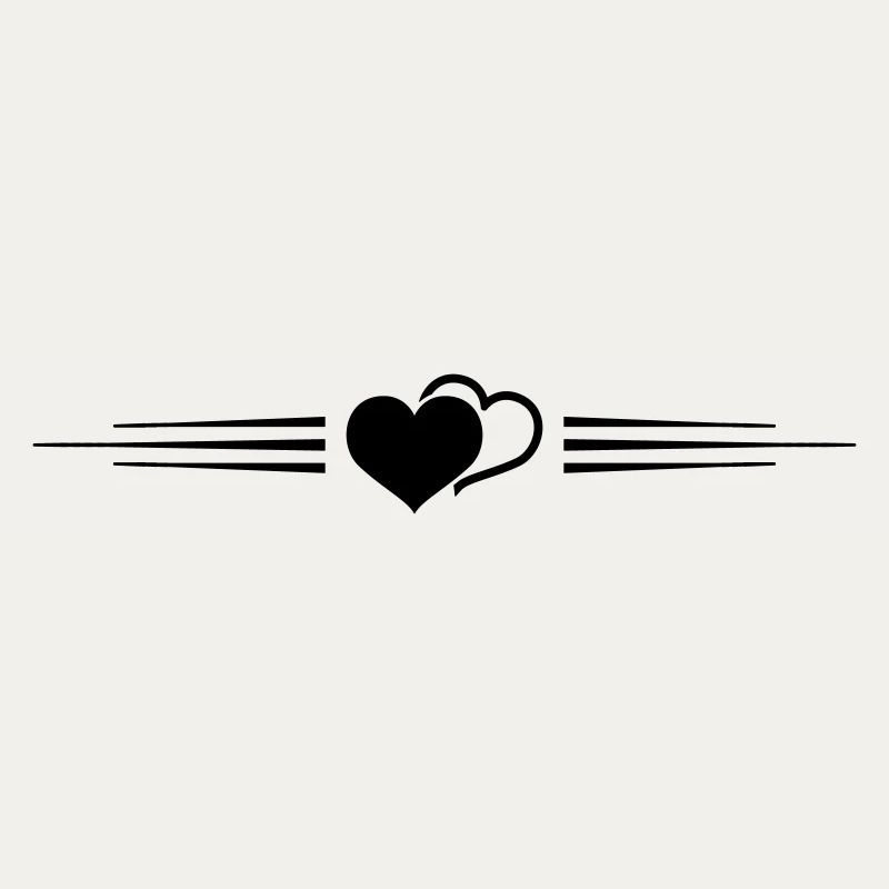 Ligne de symbole de cœurs