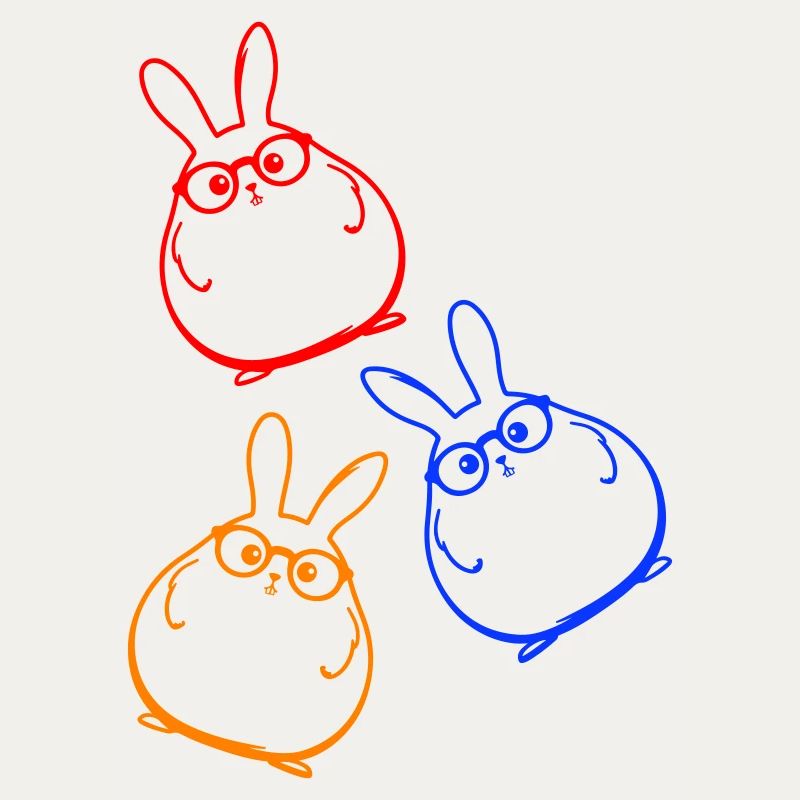 Bunny Funny Easter Colorful
