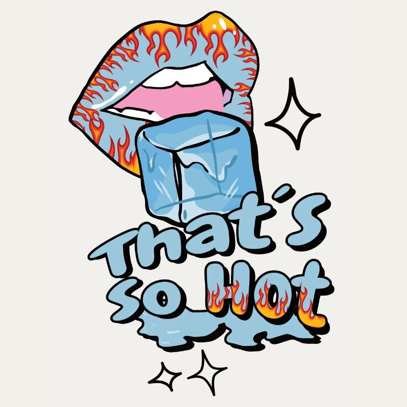 Bouche chaude avec de la glace
