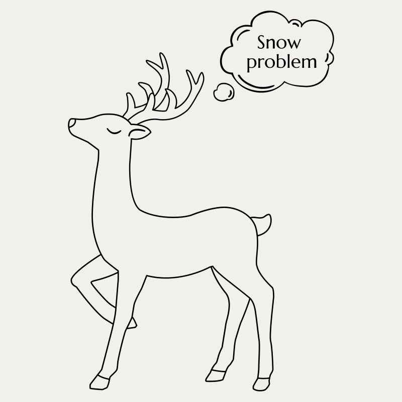 Eingesnappter Weihnachtshirsch