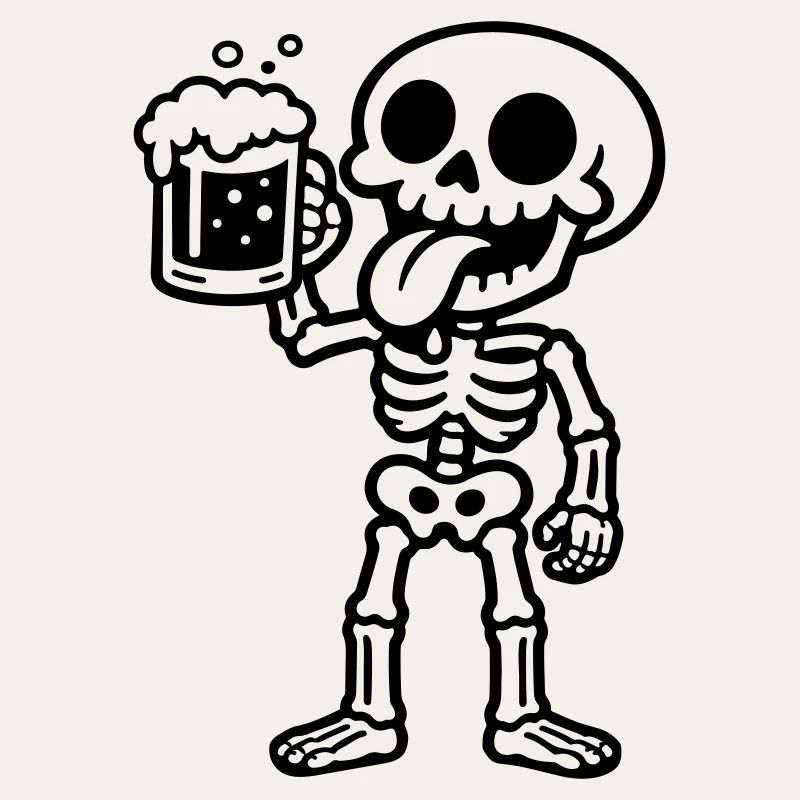Skelett Bier Comic