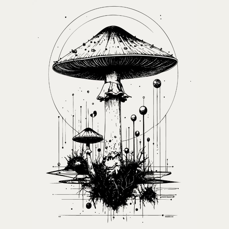 Toadstool, in geometric shapes