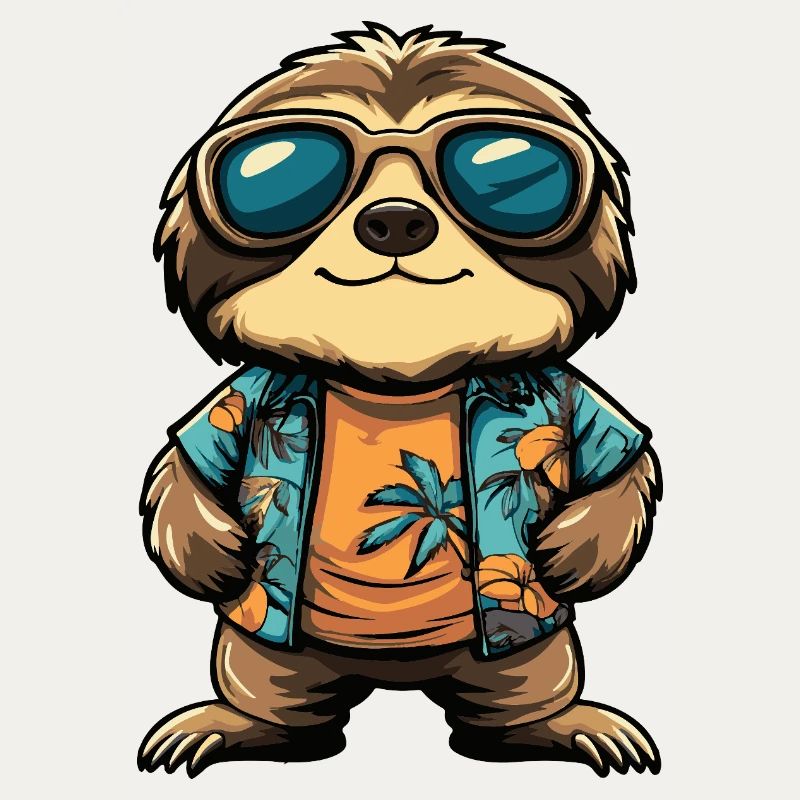 Sloth Comic Holiday