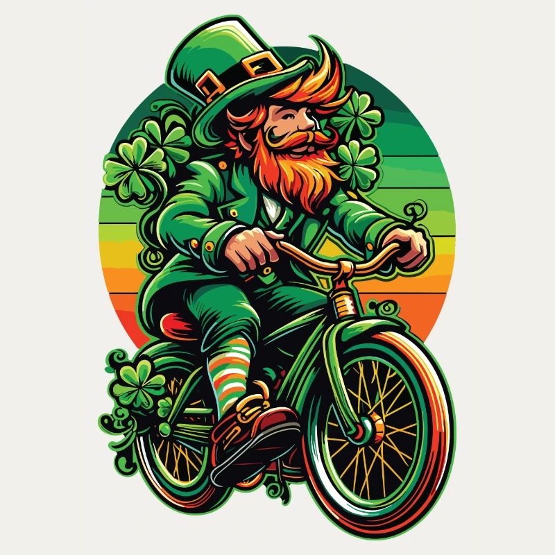 Conception de vélo lutin pour la Saint-Patrick