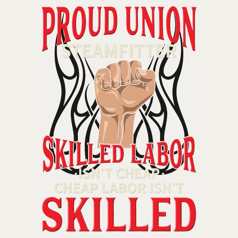 Proud Union Steamfitter Conception de Main-d’œuvre qualifiée
