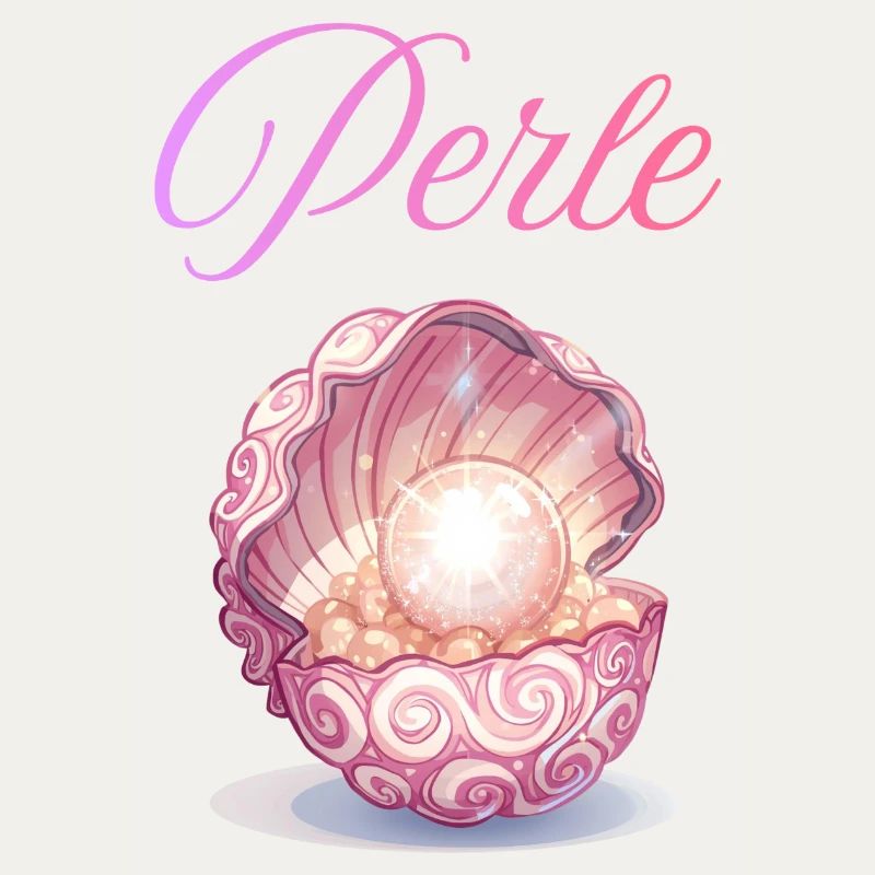 Perle dans la Coquille de Rose