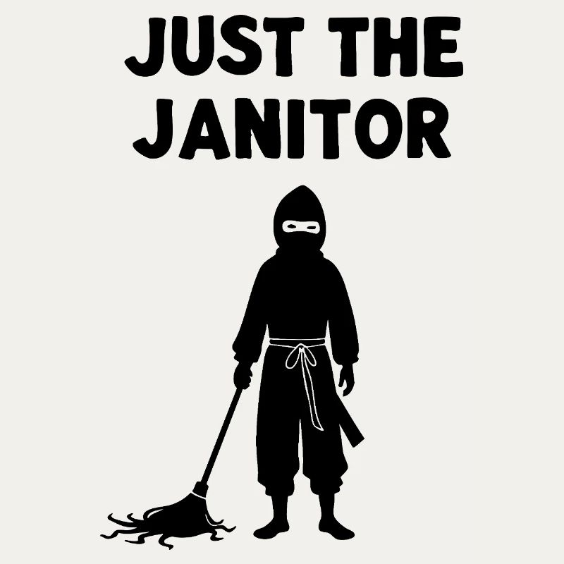 Just The Janitor – Ninja Humor Spruch